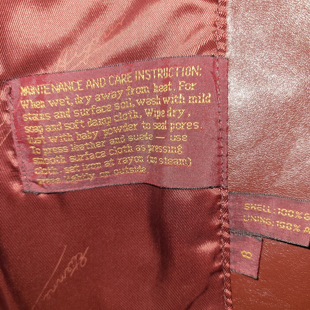 Etienne Aigner Brown Leather Jacket - Picture 12 of 16